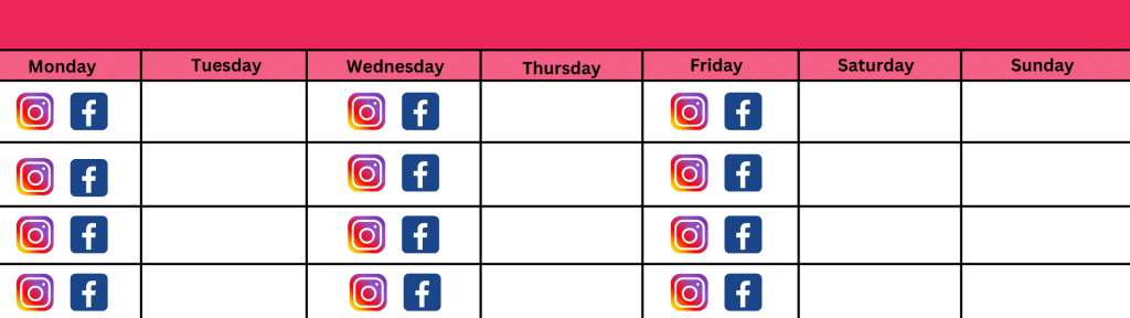 social media content calendar